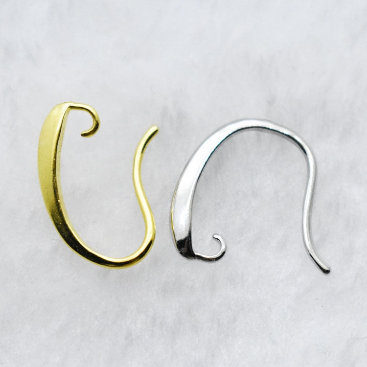 1 Piece Copper Swing Hook Earring Findings in Gold/White K 18*9mm