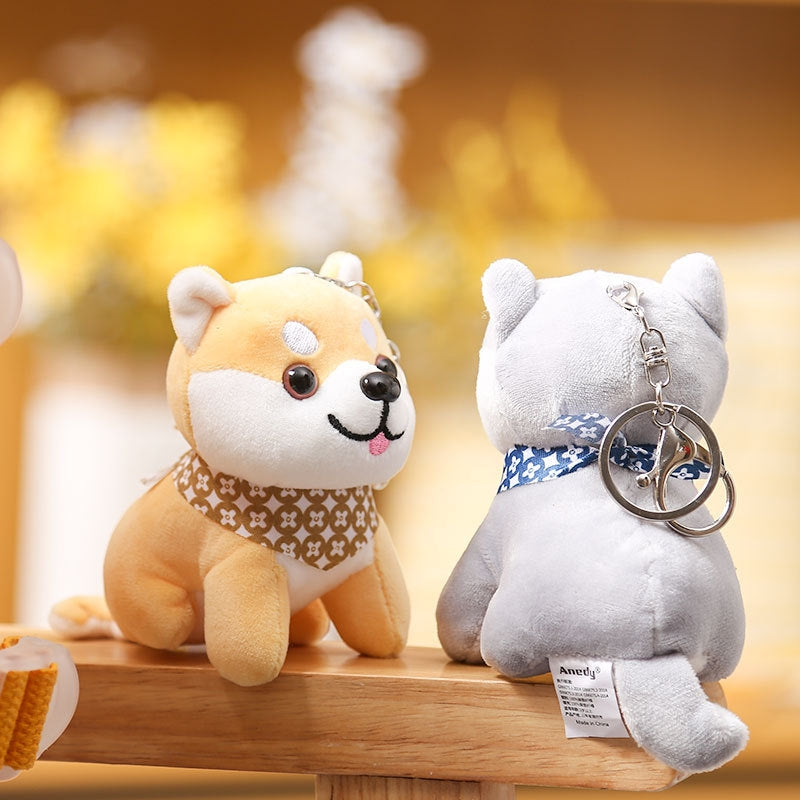 Cute Shiba Inu Plush Dog Keychain Pendant