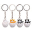 Cute Cat Alloy Plastic Keychain Pendant - DIY Creative Cartoon Design