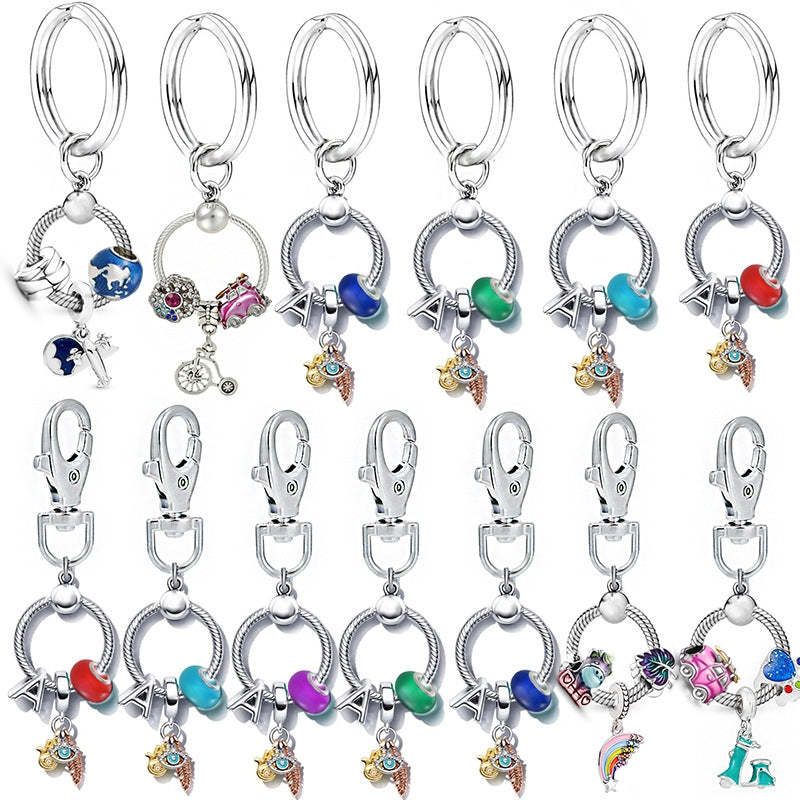 Cute Letter Titanium Steel Unisex Keychain Pendant