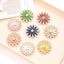 40mm Zinc Alloy Rhinestone Pearl Flower Car Vent Decoration Accessory