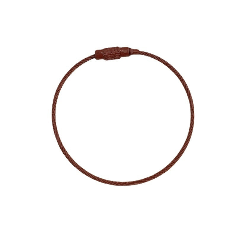 5mm Metal Solid Color Jump Ring for DIY Keychain Accessories