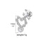 Heart Shape Bow Knot & Arrow Piercing Cartilage Earrings with Zircon and Glass Pearl Inlay, Stainless Steel and Gold Plated