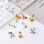 Heart Shape Stainless Steel Zircon Cartilage Piercing Studs