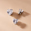 Heart Shape Zircon Stainless Steel Magnetic Cartilage Stud Earrings