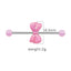 Cute Bow Knot & Butterfly Acrylic Ear Cartilage Piercing Earrings - Stainless Steel & White Gold Plated