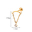 G23 Titanium Geometric Flower Zircon Cartilage Piercing Earring with Chain Tassel Pendant