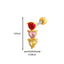 Heart & Butterfly Zircon Inlay Stainless Steel Cartilage Stud Earrings