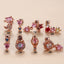 Heart & Butterfly Zircon Inlay Stainless Steel Cartilage Stud Earrings