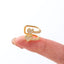 Heart Shape Pearl & Zircon Butterfly Ear Cartilage Clip Earrings