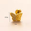 18K Gold Plated Heart & Butterfly Cartilage Stud Earrings with Zircon Inlay