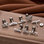 18K Gold Plated Heart & Butterfly Cartilage Stud Earrings with Zircon Inlay