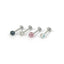 Geometric Stainless Steel Lip Rings & Multi-Color Shambhala Diamond Ball Stud Earrings