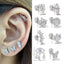 Geometric Devil's Eye Zircon Inlay Ear Cartilage Studs and Earrings