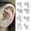 Geometric Devil's Eye Zircon Inlay Ear Cartilage Studs and Earrings