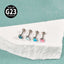 G23 Titanium Opal Resin Water Drop Ear Cartilage & Lip Ring Studs
