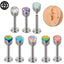G23 Titanium Opal Resin Water Drop Ear Cartilage & Lip Ring Studs