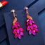 Elegant Luxurious Peacock Crystal Drop Earrings