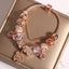 Fairy Leaf Crown Crystal Plated Rose Gold Women's Bracelet