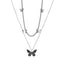 Fashion Butterfly Pendant Layered Alloy Necklace for Women