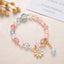 Chrysanthemum Crystal Beaded Women's Bracelet - Colorful Floral Design