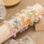 Chrysanthemum Crystal Beaded Women's Bracelet - Colorful Floral Design