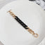 Fashion Color Block Alloy Plated Women's Bracelet with Resin Buckle and Metal Chain Design