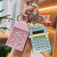 Fashion Zinc Alloy Keychain with Calculator Charm