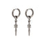 Fashion Cross Titanium Steel Hoop Earrings