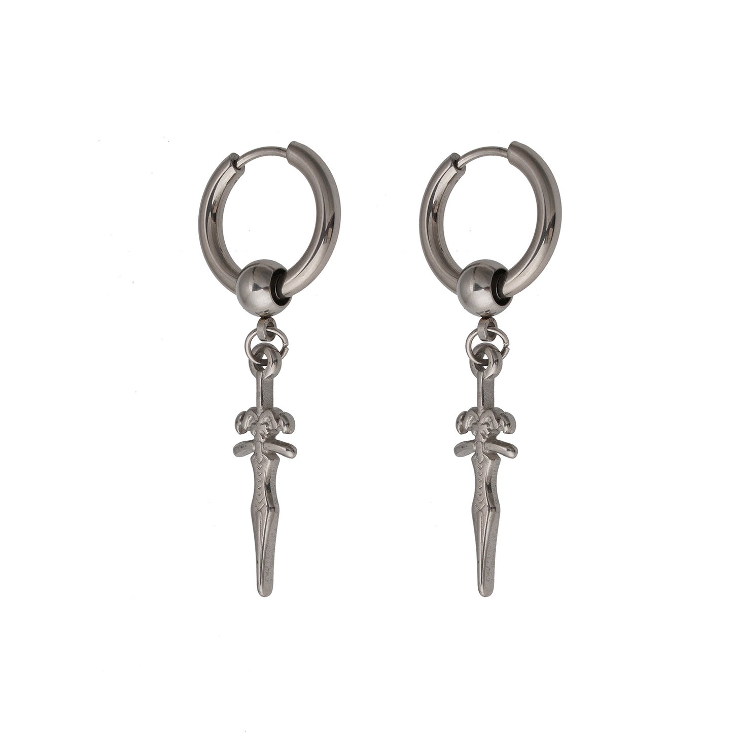 1 Piece Fashion Cross Titanium Steel Plating Drop Earrings