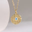 1 Piece Fashion Geometric Devil's Eye Copper Enamel Zircon Pendant Necklace