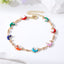 Fashion Devil's Eye Dolphin Flower Enamel Pearl Adjustable Women's Bracelet