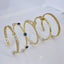 Fashion Adjustable Gold-Plated Copper Bangle Bracelet