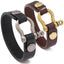 Fashion Geometric Alloy Cowhide Men's Bracelet with Horseshoe Clasp