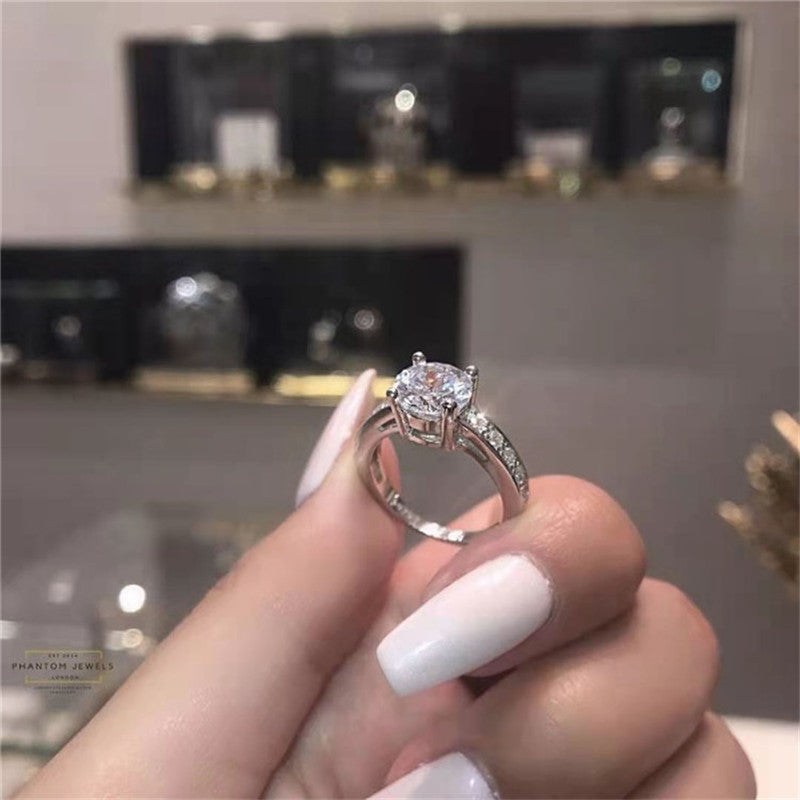 1 Piece Geometric Alloy Plated Zirconia Women's Couple Rings