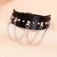 Fashion Geometric PU Leather Gothic Choker Necklace for Women