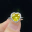 Fashion Heart Shape Yellow Crystal Adjustable Women's Ring