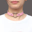 Fashion Heart Shape PU Leather Choker Necklace for Women