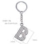 Fashion Alphabet Rhinestone Keychain Pendant - Unisex Metal Letter Accessory