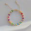 Fashion Bohemian Multicolor Soft Clay Beaded Women's Bracelet with 18k Gold Plated Beads