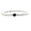 Fashion Round Crystal & Volcanic Rock Beaded Unisex Bracelet Set