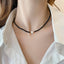 Fashion Round Imitation Pearl Beaded Choker Necklace for Women