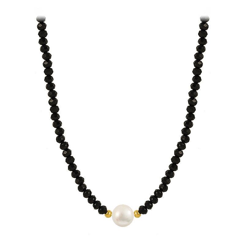 Fashion Round Imitation Pearl Beaded Choker Necklace for Women