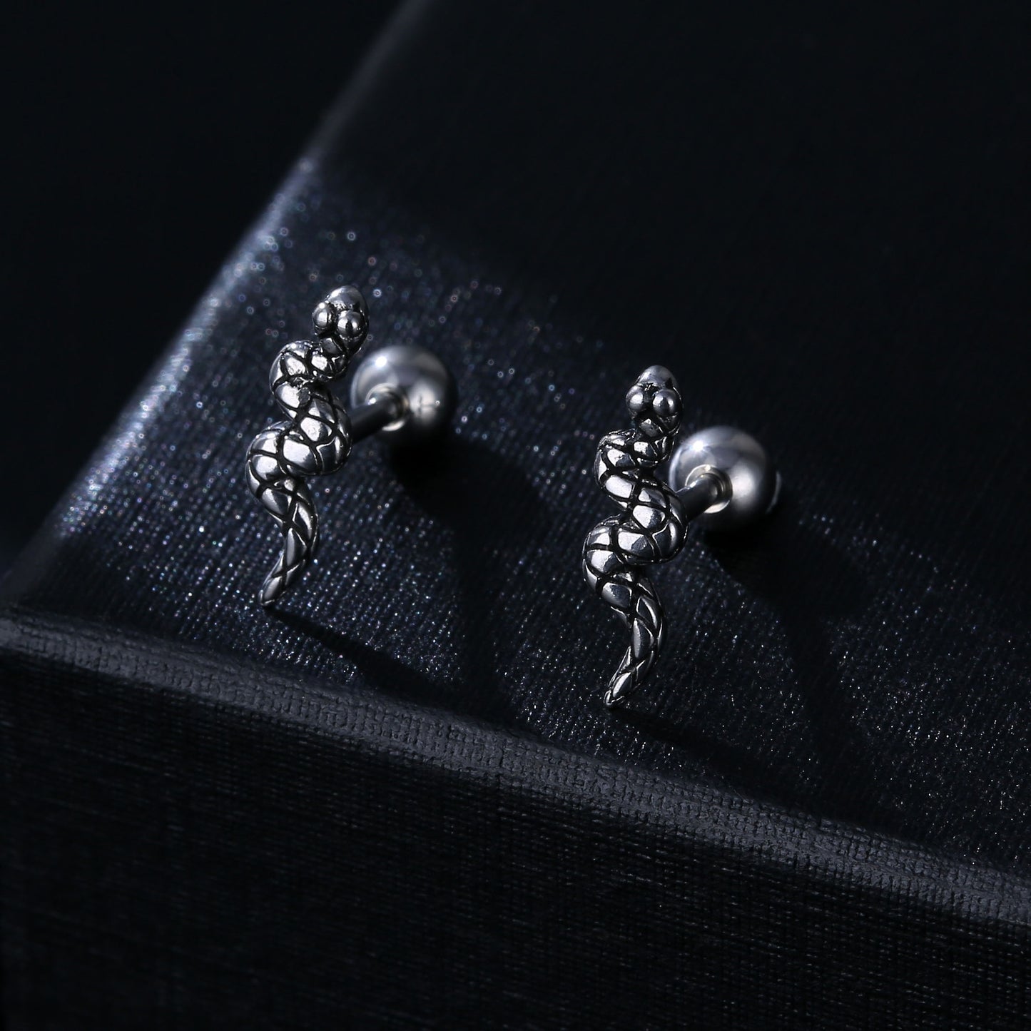 Fashion Snake Stainless Steel Ear Studs