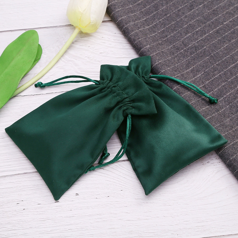 1 Piece Fashion Solid Color Velvet Drawstring Jewelry Gift Bags