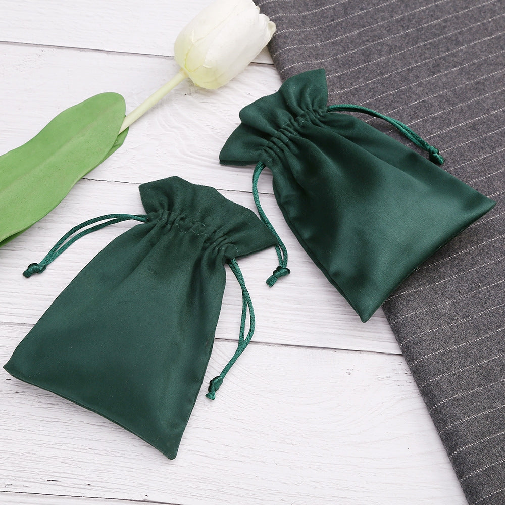 1 Piece Fashion Solid Color Velvet Drawstring Jewelry Gift Bags