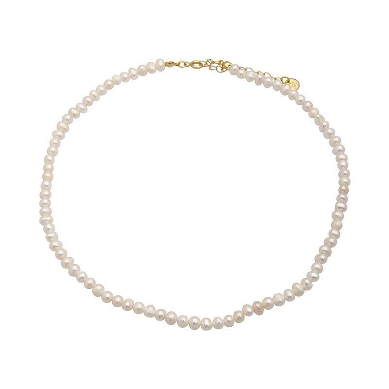 Fashion Freshwater Pearl Beaded Choker Necklace