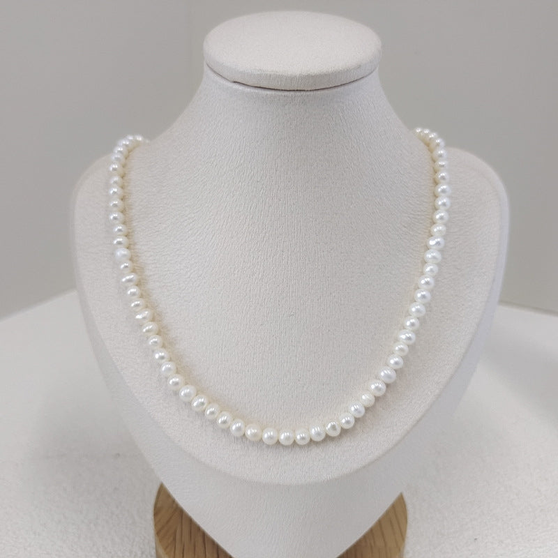 Fashion Freshwater Pearl Beaded Choker Necklace