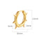 1 Piece Fashion Punk Style 18K Gold Plated Stainless Steel Spike Hoop Earrings