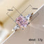 Fashion Square Alloy Zircon Engagement Ring for Women